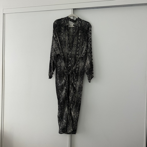 acacia swimwear Other - Acacia Swimwear Walvis Python print wrap Shirt Dress
